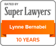 Rated By | Super Lawyers | Lynne Bernabei | 10 Years