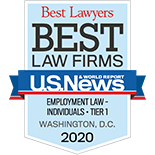 Best Lawyers | Best Law Firms | U.S. News & World Report | Employment Law - Individuals - Tier 1 | Washington, D.C. | 2020