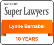 Rated By | Super Lawyers | Lynne Bernabei | 10 Years